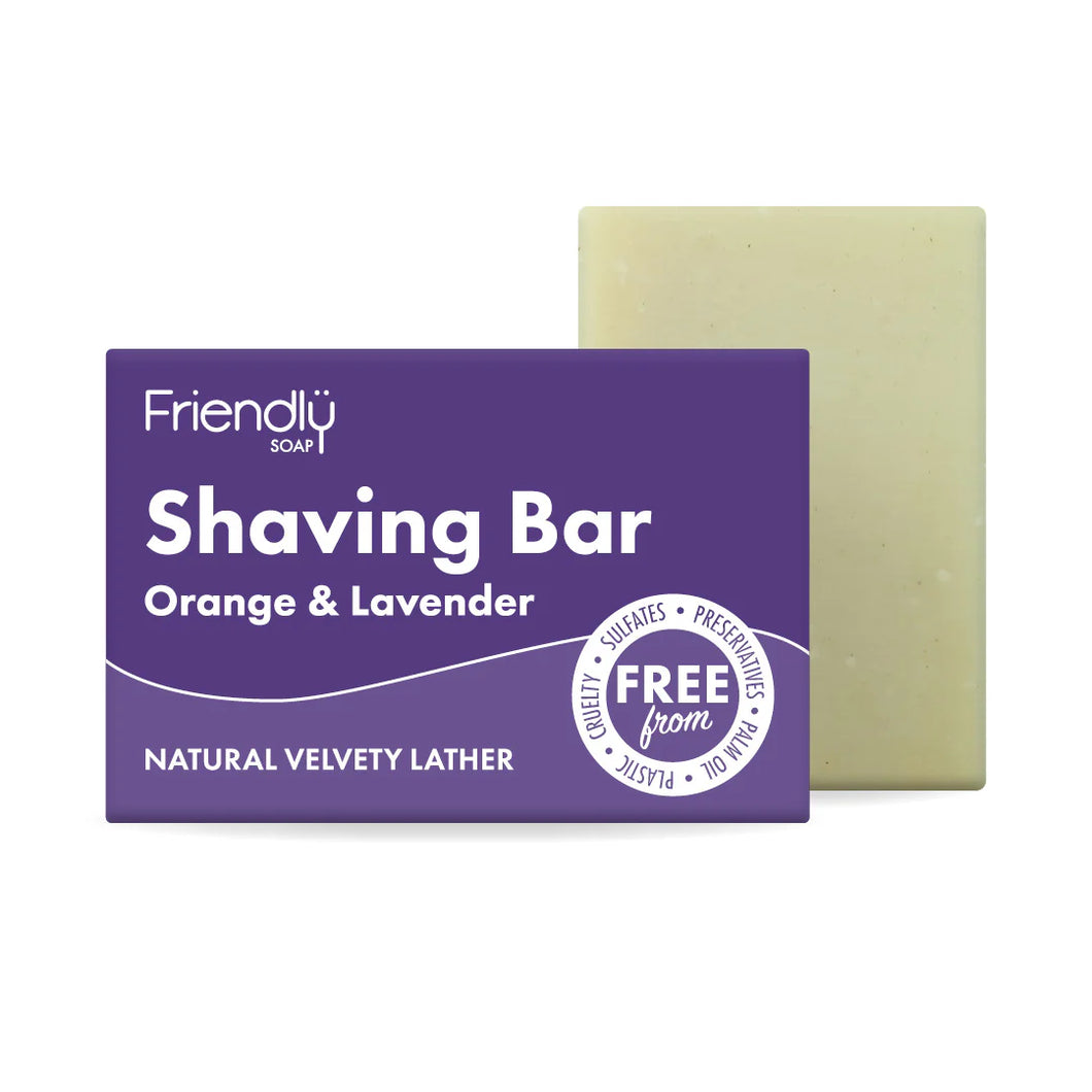 Friendly Soap Shaving Bar - Orange & Lavender